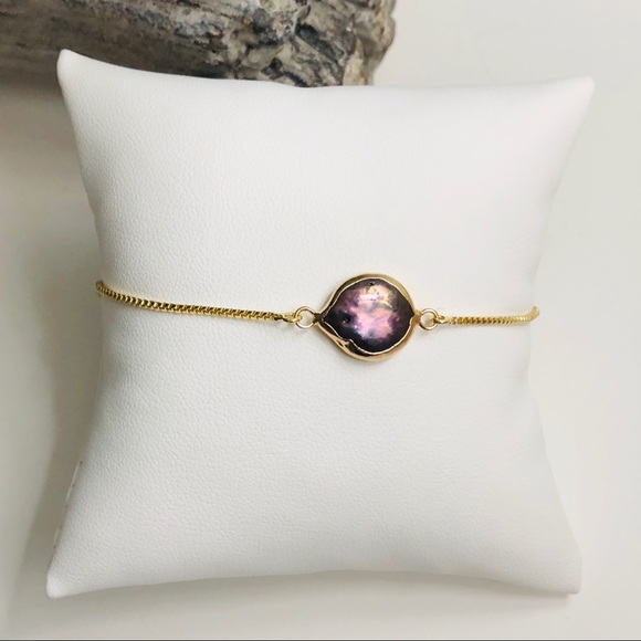 Freshwater Peacock Pearl Adjustable Bracelet - Picture 1 of 7